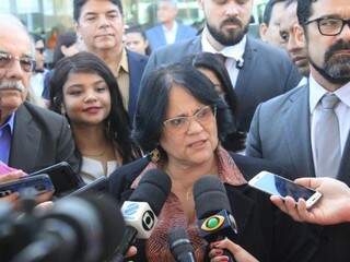 Damares Alves, Ministra da Mulher, Família e Direitos Humanos, em visita a Campo Grande (Foto: Marina Pacheco)