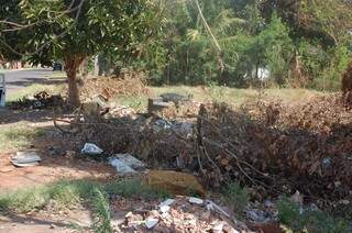 Local que foi desapropriado pela prefeitura é usado como lixão pelos moradores nas Moreninhas (Foto: Silas Lima)