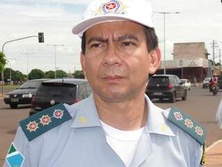 Tenente-Coronel Alírio Villasanti Romeiro, comandante da Ciptran (Foto: Pedro Peralta)