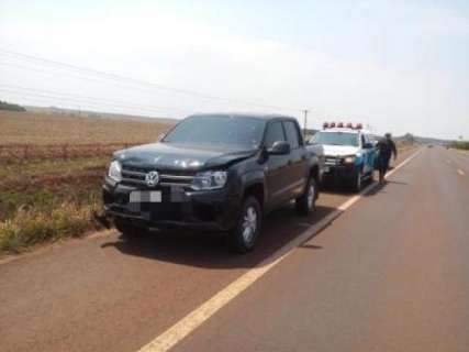 B&ecirc;bado, condutor causa acidente e tenta fugir para o Paraguai, mas acaba preso 