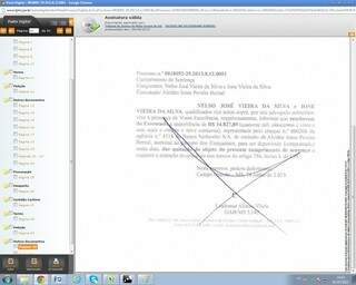 Certidão que revela quitação do maior valor, R$ 14,8 mil, a Nerso Vieira (Reprodução de página do TJMS)