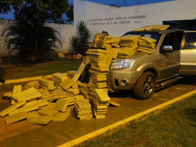  PMA apreende 474 quilos de maconha em Ecosport na BR-060