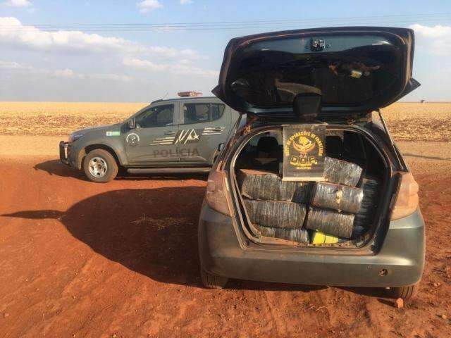 Honda furtado no sul do pa&iacute;s era usado para levar 331 quilos de maconha