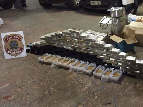 PF apreende 107 kg de coca&iacute;na na fronteira durante Opera&ccedil;&atilde;o Ur&acirc;nia