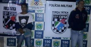 João Victor e o primo Evandro foram presos por equipes da Polícia Militar (Foto: divulgação/PM)