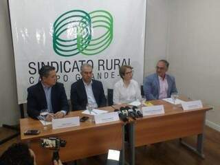 Maurício Saito, Reinaldo Azambuja, Tereza Cristina, Alessandro Coelho (Foto: Leonardo Rocha)