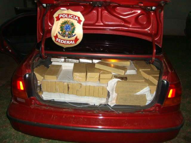  PF apreende 393 quilos de maconha em porta-malas de Honda Civic