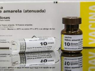 Frasco da vacina contra a febre amarela (Foto: Divulgação/PMCG)