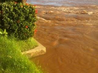 Correnteza do rio aumentou com o volume de chuvas desde o início da semana (Foto: Jairo Junior / arquivo pessoal)