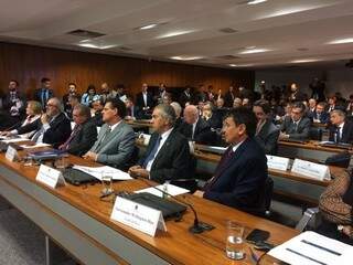 Governador do Estado Reinaldo Azambuja durante audiência em Brasília (Foto: Divulgação)