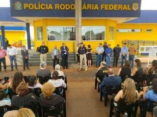 Solenidade de inauguração de nova base da PRF ocorreu nesta sexta-feira; unidade já está em operação. (Foto: PRF/Divulgação)