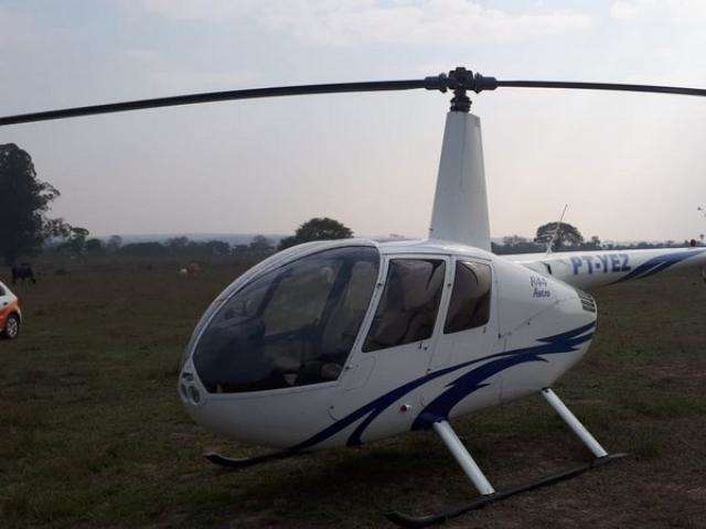 Piloto &eacute; preso ao pousar helic&oacute;ptero usado pelo tr&aacute;fico em fazenda