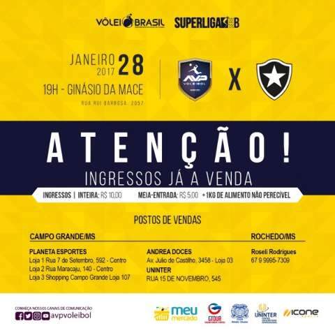 R&aacute;dio Clube/AVP encara o Botafogo na Mace e conta com o apoio da torcida