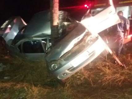 Morre segunda vítima de colisão entre carro e árvore na MS-080