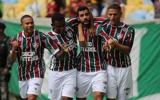 Fluminense vence partida, com dois gols de Henrique Dourado (Foto: Lucas Merçon - Fluminense F.C,)