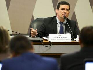 Sergio Moro, na semana passada, quando foi dar explicações ao Senado (Foto: Marcelo Camargo/Agência Brasil)