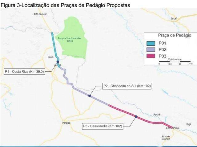 Estudo prev&ecirc; R$ 1 bilh&atilde;o em melhorias e 3 ped&aacute;gios na MS-306