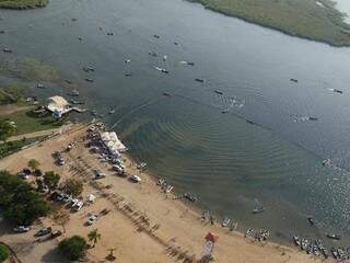 Praia do Balneário Municipal, onde é montada a estrutura do grande evento. (Foto: Divulgação)