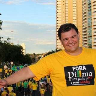 Vinícius lidera movimento pela saída de Dilma. (Foto: Arquivo Pessoal)
