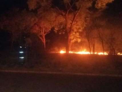 Incêndio em vegetação assusta moradores e mobiliza bombeiros