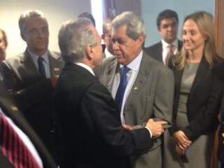 Ex-governador André Puccinelli disse que falou com o presidente Michel Temer sobre assuntos de interesse de MS (Foto: Divulgação)