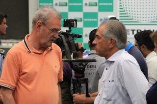 Geraldo Resende ao lado do governador Reinaldo Azambuja, durante agenda na última quinta-feira (Foto: Marina Pacheco)