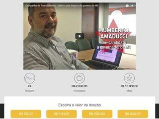 Amaducci estabeleceu meta de R$ 13 mil para arrecadação. (Imagem: Reprodução)