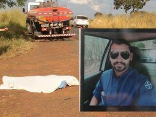 Agrônomo é atropelado por caminhão tanque ao atravessar MS-306 Agrônomo é atropelado por caminhão tanque ao atravessar MS-306