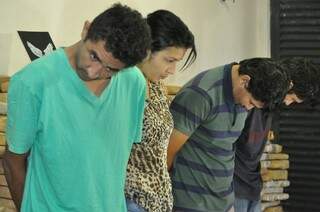 Na foto, Edenilson, Sara, Edivaldo e Higor, presos na última sexta-feira pela Denar. (Foto: Marcelo Calazans)