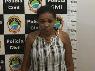 Luciane Aparecida Alves quando foi presa. (Foto: Arquivo) 