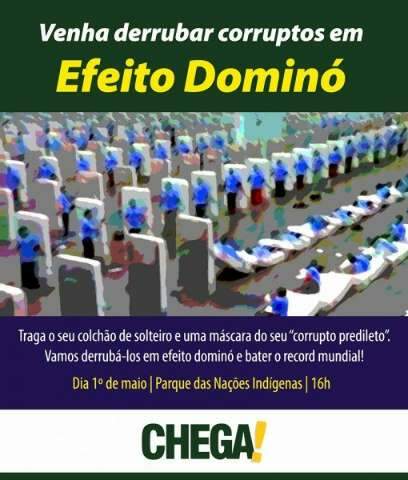 Grupo quer lotar parque para 'efeito dominó gigante' dia 1º