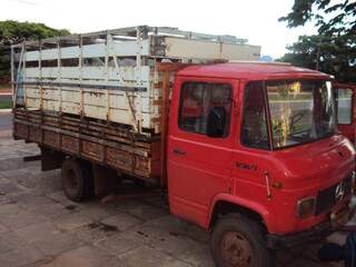 Caminhão onde animais estavam sendo transportados. (Divulgação/DOF)