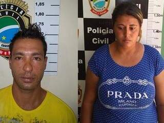 Maycon e Kelly foram presos no centro de Eldorado e estavam foragidos desde 29 de dezembro. (Foto: Divulgação Polícia Civil)
