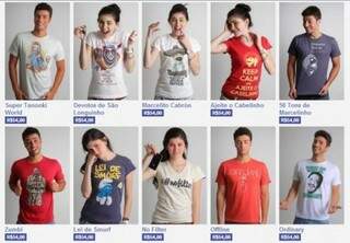 Camisas personalizadas à venda, na internet, a um clique de distância