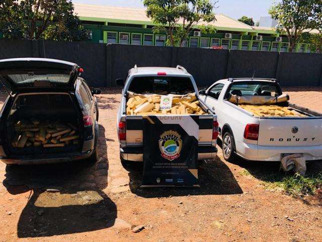 Ap&oacute;s persegui&ccedil;&atilde;o, traficante abandona carro com uma tonelada de maconha