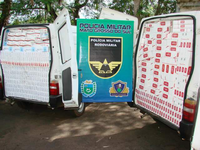  Pol&iacute;cia rodovi&aacute;ria apreende 5.000 pacotes de cigarros