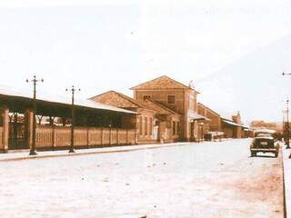Estação Ferroviária em 1939. A foto foi retirada do livro Ângelo Marcos Vieira de Arruda.