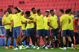 Colômbia tem a chance de repetir a Copa de 2014 quando chegou às quartas de final (Foto: Francisco LEONG/AFP)