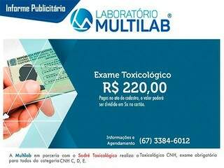 Laboratório Multilab faz campanha de exame toxicológico para motoristas 