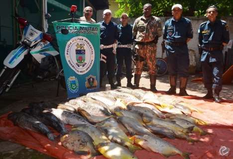Dois são presos com 191 quilos de pescado durante a Piracema
