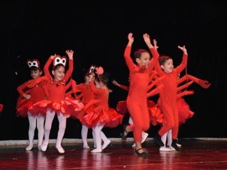 Alunos da pré-escola de colégio da Reme dançam no palco do Teatro Glauce Rocha (Foto: Divulgação)