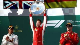 Sebastian Vettel comemora vitória na abertura do Mundial de Fórmula 1 (Foto: Brandon Malone/Reuters)