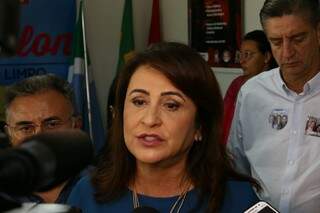 A senadora e candidata à vice-presidência pelo PDT, Kátia Abreu (Henrique Kawaminami)