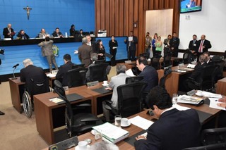 Deputados aprovaram a matéria em primeira votação, na sessão desta quarta-feira (Foto: Assessoria/ALMS)
