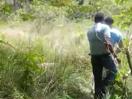 V&iacute;deo mostra momento em que pol&iacute;cia encontra corpo de homem assassinado