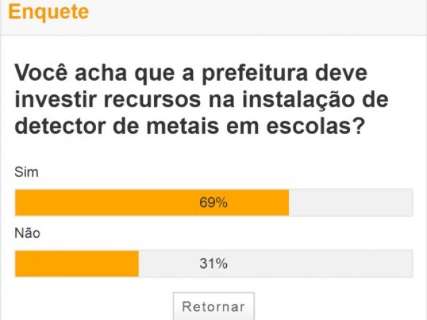 Maioria acha necess&aacute;ria instala&ccedil;&atilde;o de detector de metais em escolas