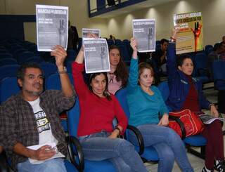 Organizadores foram à Câmara falar sobre o movimento (Foto: Simão Nogueira)