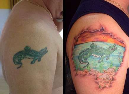 Por amor ao Estado, médico tatua no braço mapa de MS com direito a jacaré