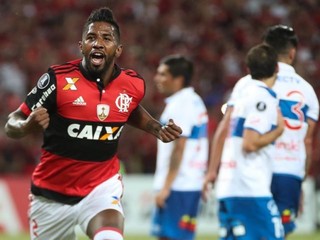 O lateral Rodinei foi quem abriu o placar para o Flamengo hoje na disputa. (Foto: Gilvan de Souza / Flamengo) 