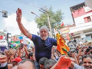 Lula, antes de ser preso, durante manifestação em São Bernardo do Campo (Foto: Ricardo Stuckert/Fotospublicas.com)